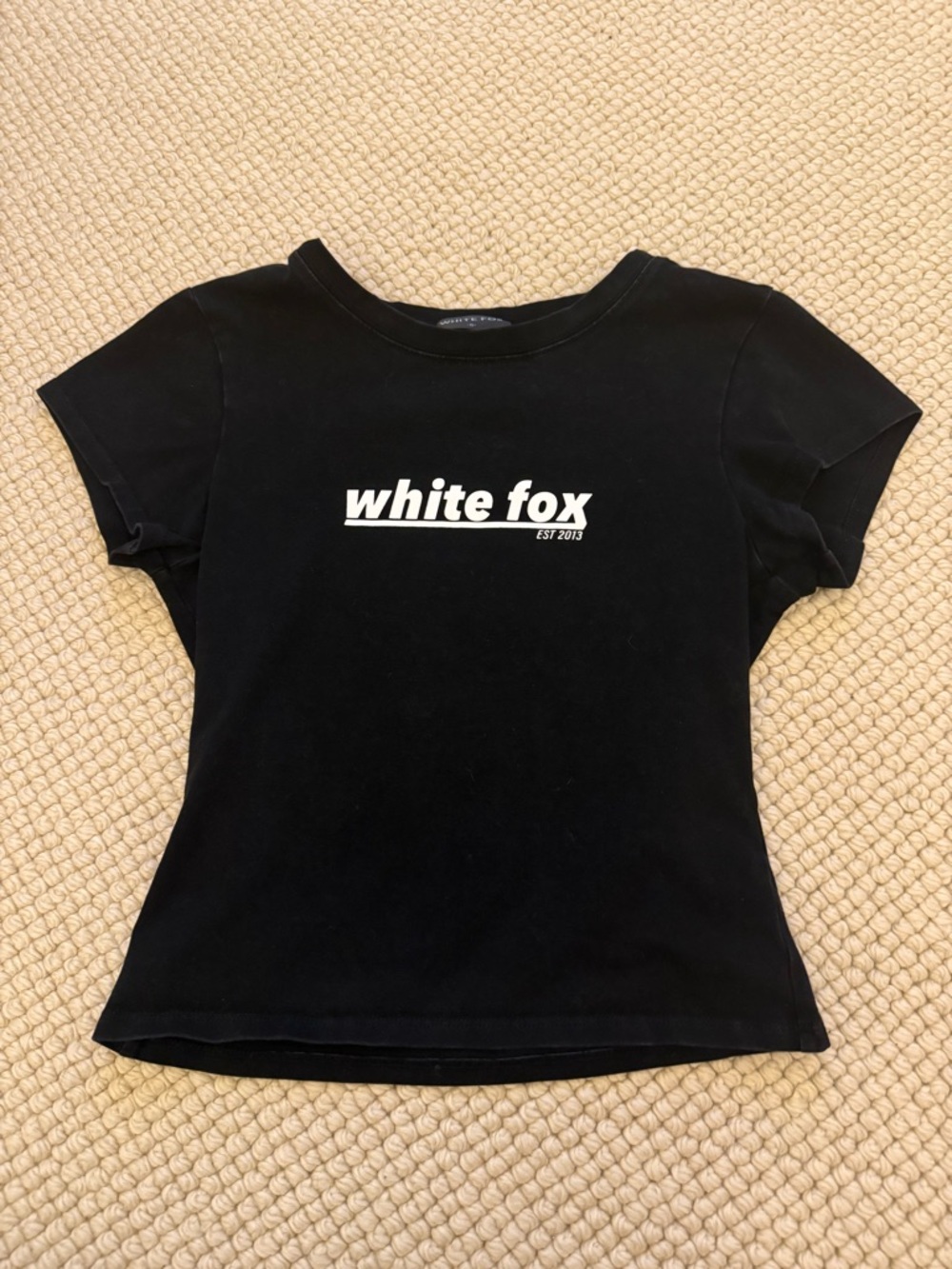 White fox black acid tee